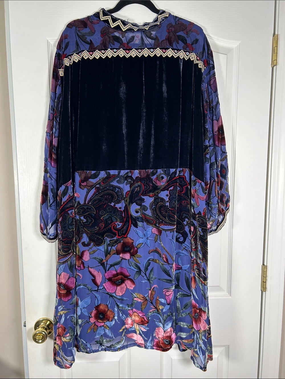 JOHNNY WAS WOMENS CLARA GWENTH BURNOUT LINED TUNIC DRESS size 2X - Picture 6 of 6